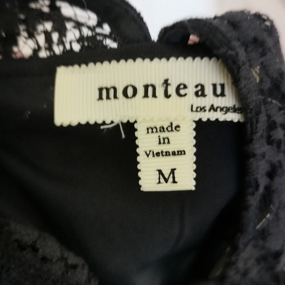 Navy Blue lace dress by Monteau size M NWT - Picture 3 of 12